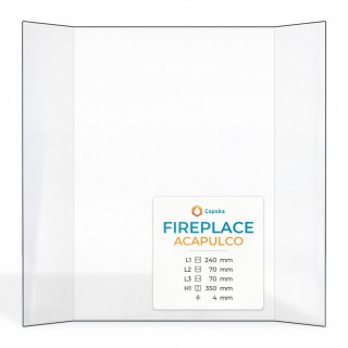 Kaminglas ACAPULCO - Prismatisches Glas für Kaminofen