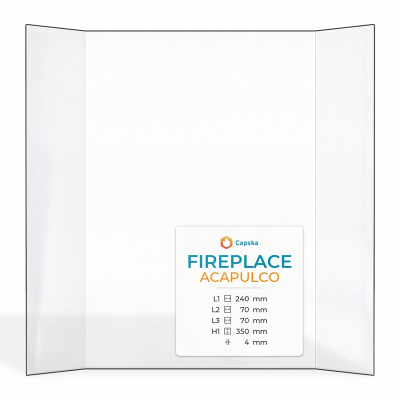 ACAPULCO Glass Panel for Fireplace Insert - FIREPLACE