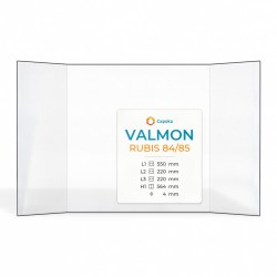 Valmon RUBIS 84/85 Glas - Prismatisch Kaminglas für Kaminofen