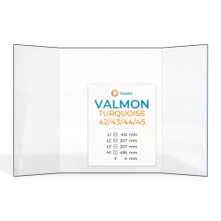 Valmon TURQUOISE 42/43/44/45 Glass - Prismatic glass panel for fireplace insert