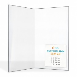 Vitre Austroflamm SLIM 2.0 - Verre Pliée pour poêle à bois