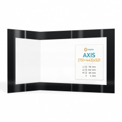Axis (751+443)X521 Glas - Gefaltet Siebdruck Kaminglas für Kaminofen