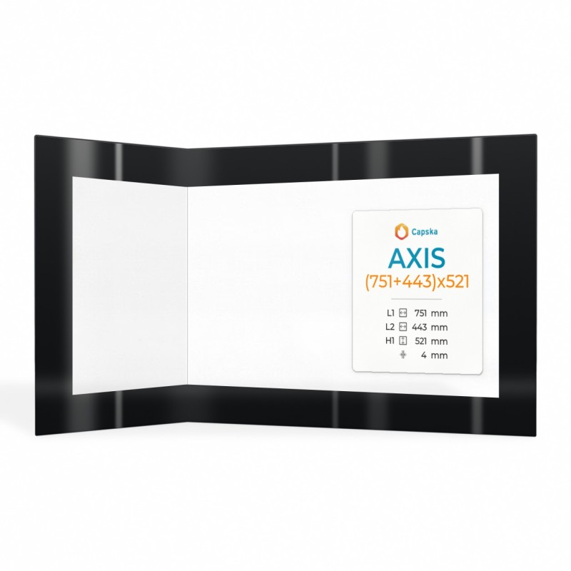 Vitre Axis (751+443)X521 - Verre Pliée Sérigraphié pour insert