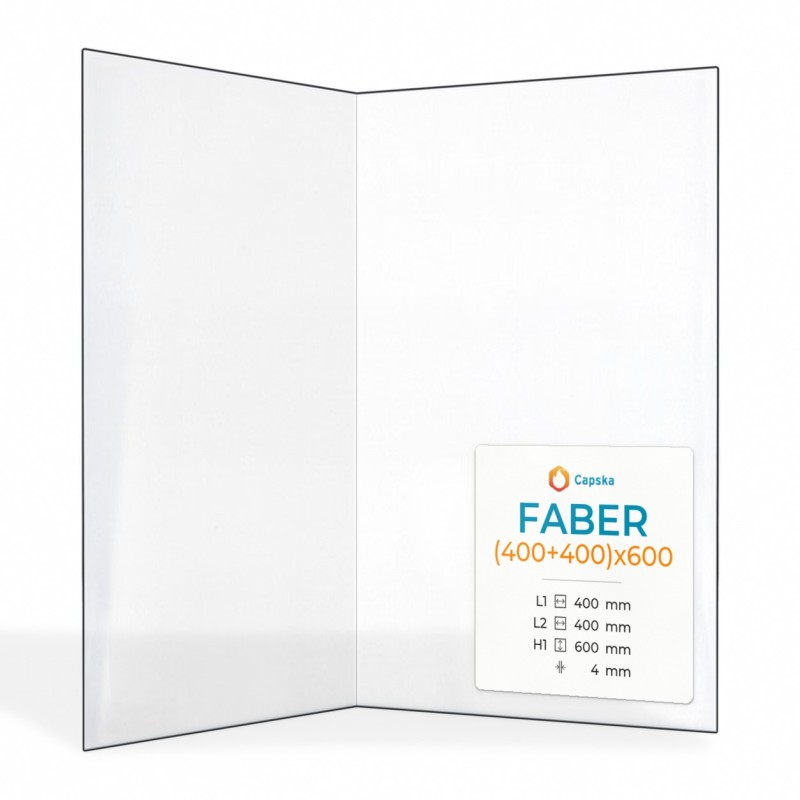 Faber Glass Panel for Fireplace Insert - 400+400x600