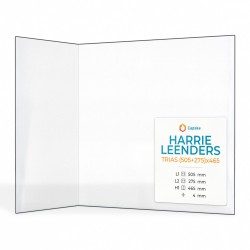 Harrie Leenders TRIAS (505+275)X465 Glass - Folded glass panel for wood burning stove