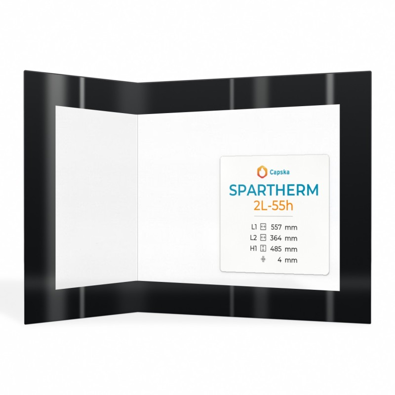 Vitre Spartherm 2L-55H - Verre Pliée Sérigraphié pour poêle à bois