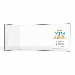 Vetro Totem LATERAL HORIZON 901 - Vetro Piegato per inserto per caminetto