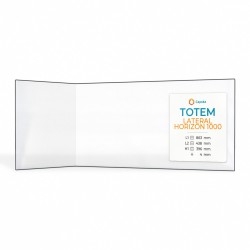 Totem LATERAL HORIZON 1000 Glass - Folded glass panel for fireplace insert
