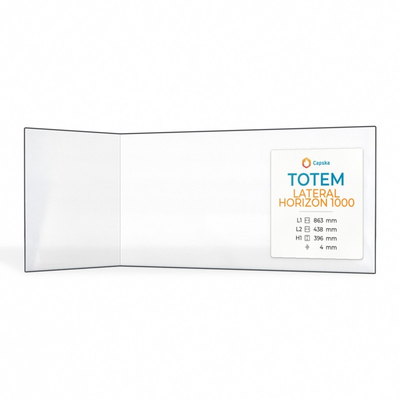 TOTEM LATERAL HORIZON 1000 Glass Panel - Fireplace Insert