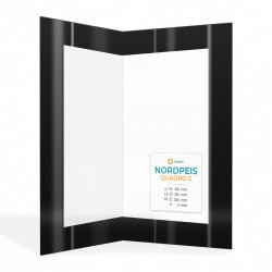 Nordpeis QUADRO 2 Glass - Folded Screen-printed glass panel for wood burning stove