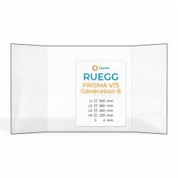 Ruegg PRISMA V/S GÉNÉRATION 6 Glass - Prismatic glass panel for fireplace insert