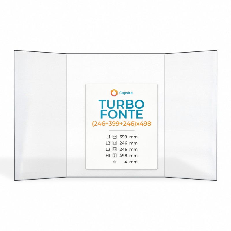 Turbo Fonte Glas für Kaminofen - Hitzebeständiges Kaminglas