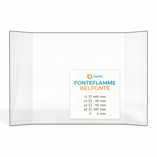 Fonteflamme BELFONTE Glass - Prismatic Panel for Wood Burning Stove