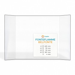 Fonteflamme BELFONTE Glas - Prismatisch Kaminglas für Kaminofen