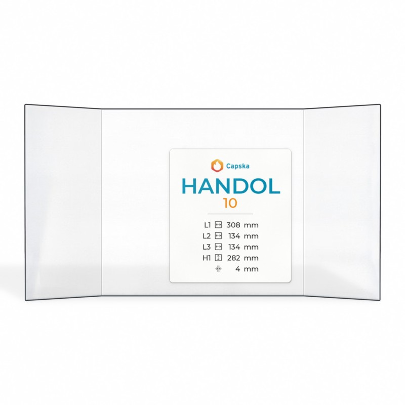 Handol 10 Glas - Prismatisch Kaminglas für Kaminofen