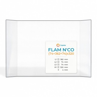 Flam N'Co Kaminglas - Prismatisch, hitzebeständig bis 760°