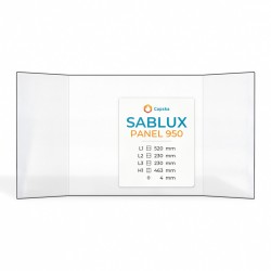 Sablux PANEL 950 Glass - Prismatic glass panel for fireplace insert