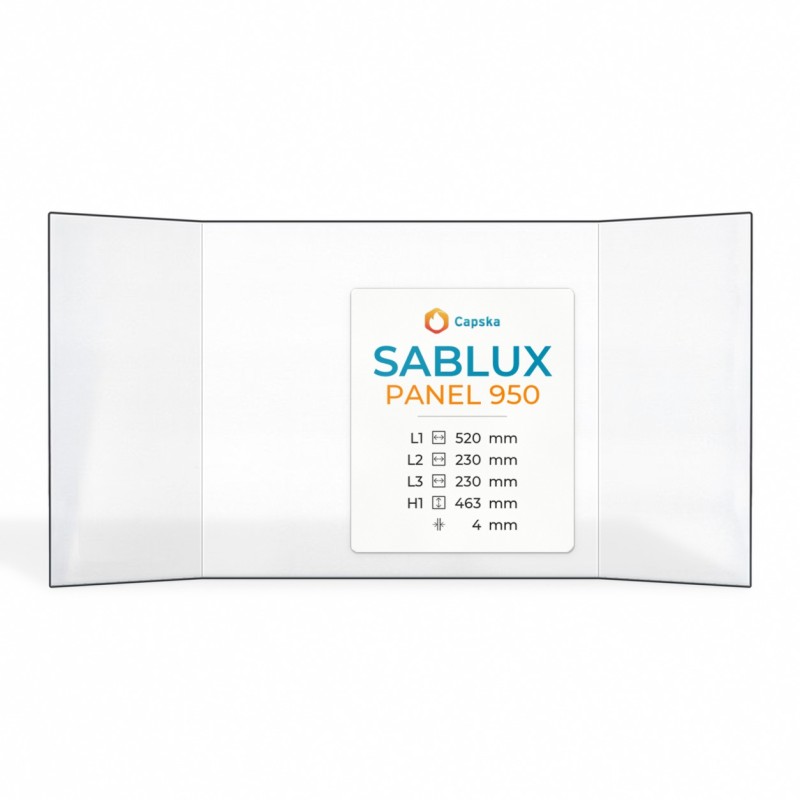 Vetro Sablux PANEL 950 - Vetro Prismatico per inserto camino
