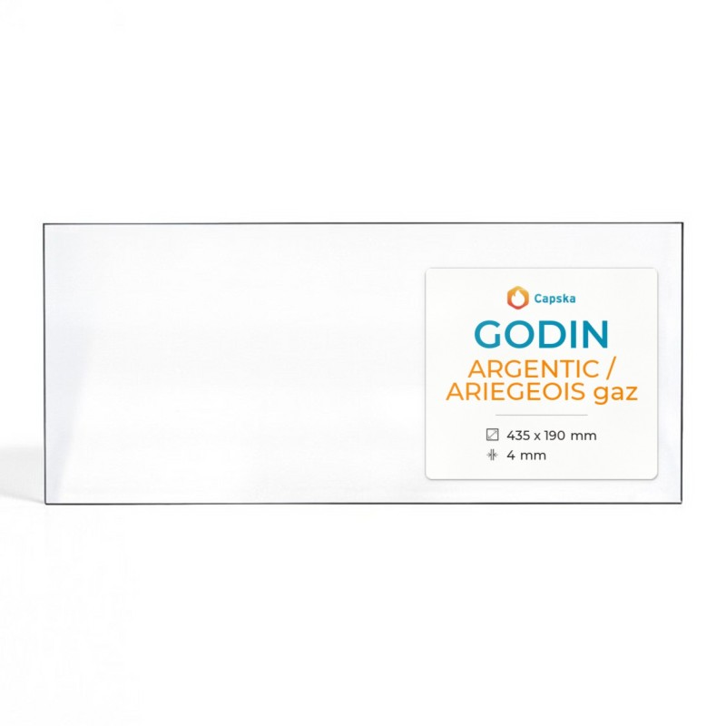 Vitre Godin Argentic / Ariegeois Gaz 435 x 190 x 4 mm - Capska