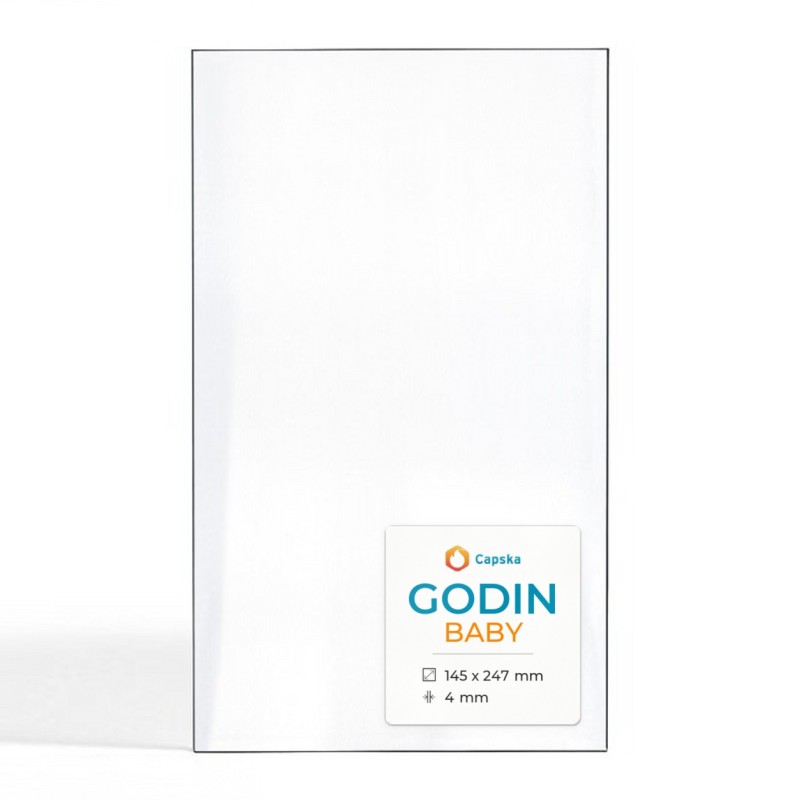 Vitre Godin BABY - Verre Rectangle pour poêle à bois