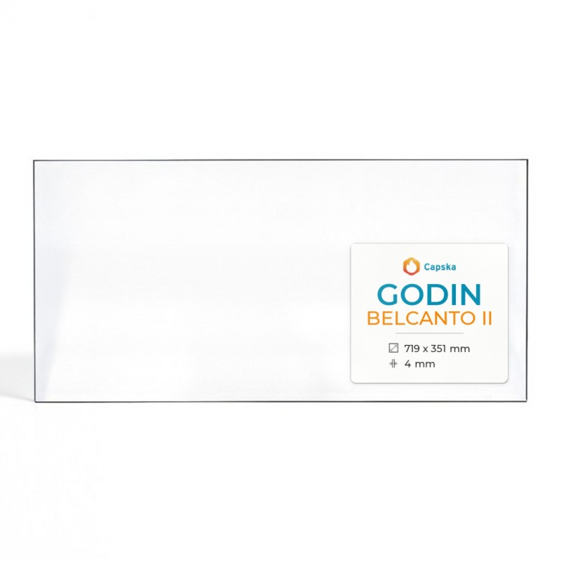 Godin BELCANTO II Glass - Rectangular Panel for Wood Burning Stove