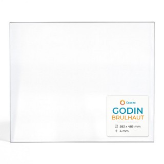 Vitre Godin BRULHAUT - Verre Rectangle pour poêle à bois