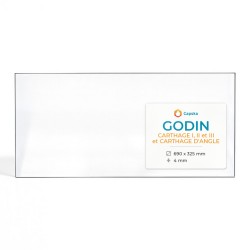 Godin CARTHAGE I, II ET III ET CARTHAGE D'ANGLE Glass - Rectangular glass panel for wood burning stove