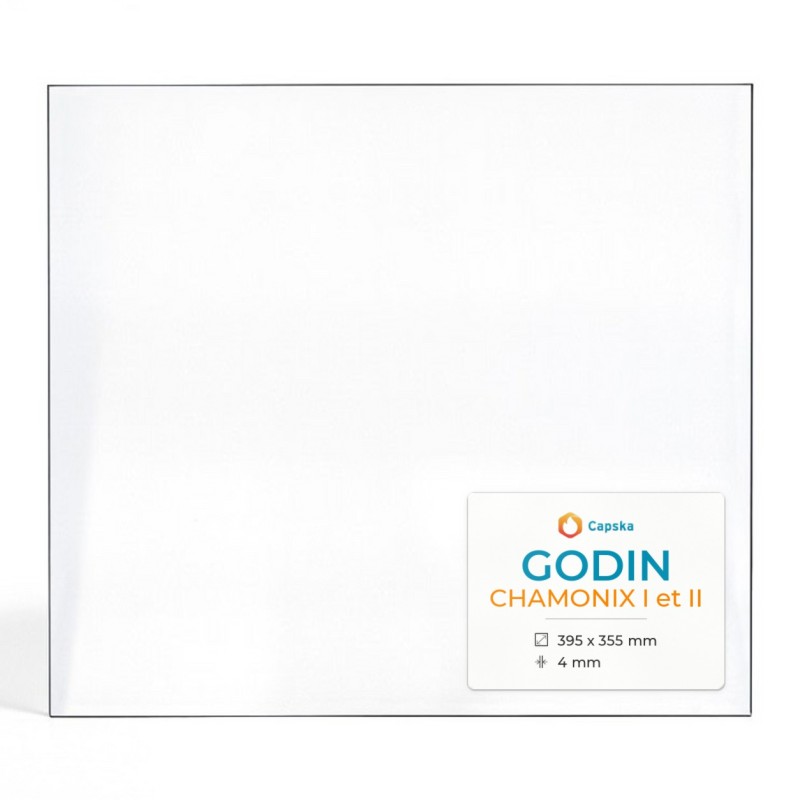 Vitre Godin CHAMONIX I et II - Verre Rectangle pour poêle à bois