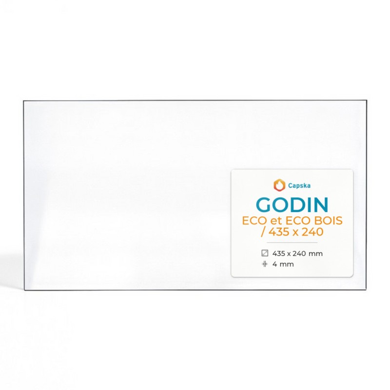 Godin ECO et ECO BOIS / 435 x 240 Glas für Kaminofen