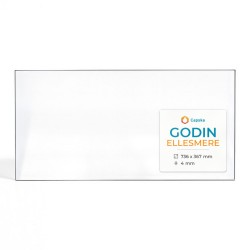 Godin ELLESMERE Glas - Rechteck Kaminglas für Kaminofen