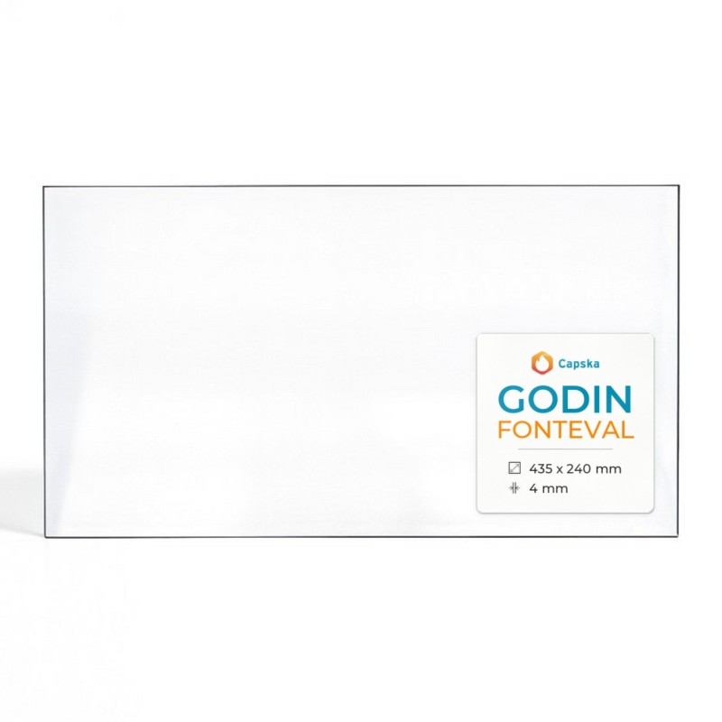 Vitre Godin FONTEVAL - Verre Rectangle pour poêle à bois