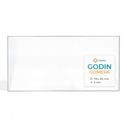Godin GOMERA Glass - Rectangular glass panel for wood burning stove