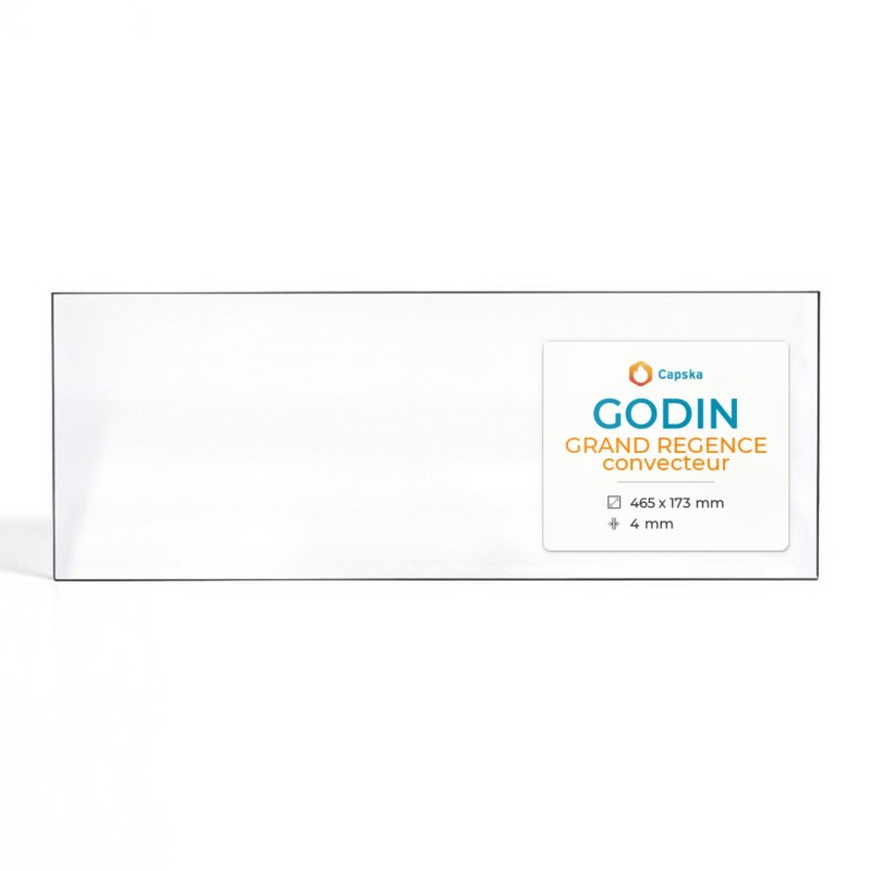 Godin GRAND REGENCE CONVECTEUR Glas - Rechteck Kaminglas für Kaminofen