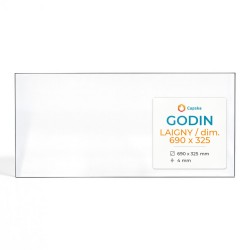 Vetro Godin LAIGNY / DIM. 690 X 325 - Vetro Rettangolo per stufa a legna