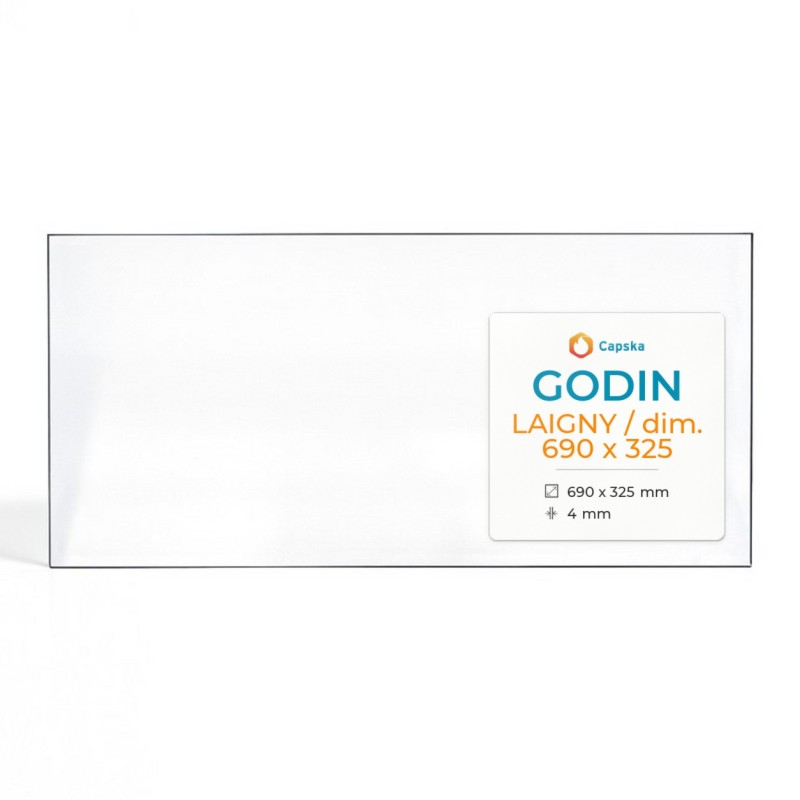 Godin LAIGNY Glass Panel - Rectangular for Wood Burning Stove