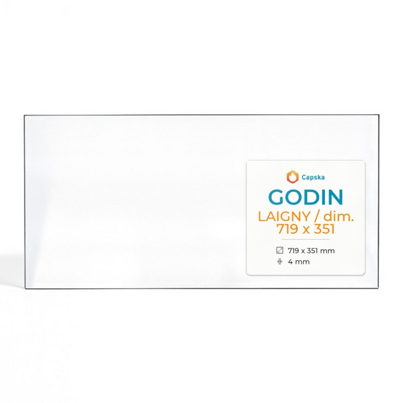 Vetro Godin LAIGNY 719x351 per stufe a legna