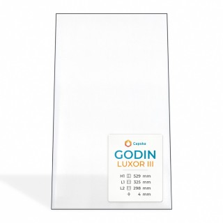 Godin LUXOR III Glas - Gleichschenkliges Trapez Kaminglas