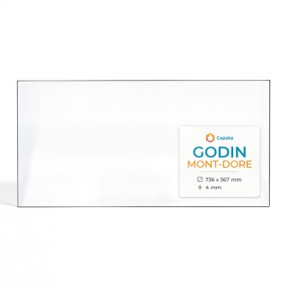 Vitre Godin MONT-DORE - Verre Rectangle pour poêle à bois