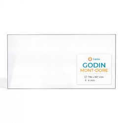Godin MONT-DORE Glass - Rectangular glass panel for wood burning stove