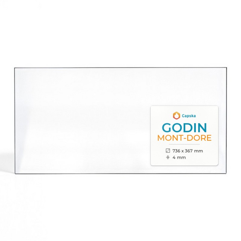 Vitre Godin MONT-DORE - Verre Rectangle pour poêle à bois