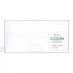 Godin NEROLI Glass - Rectangular glass panel for wood burning stove