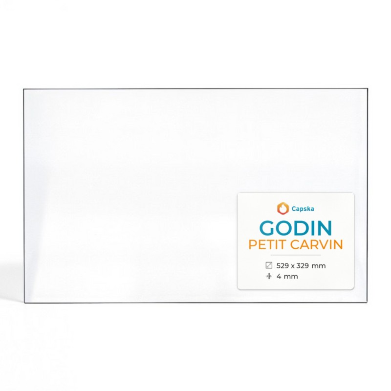 Vitre Godin PETIT CARVIN - Verre Rectangle pour poêle à bois