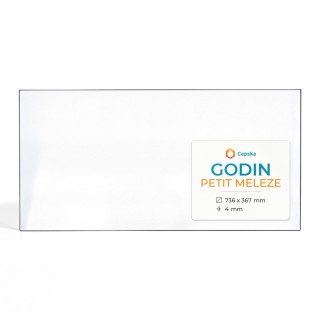 Godin PETIT MELEZE Glass - Rectangular Panel for Wood Burning Stove