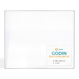 Godin QUATUOR ANGLE Glass Panel for Wood Burning Stove