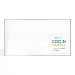 Godin REGENCE Glass - Rectangular glass panel for wood burning stove