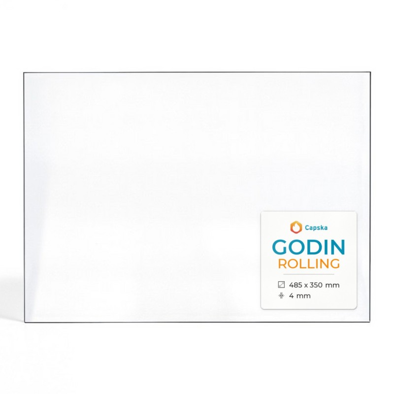 Godin ROLLING Glass - Rectangular Panel for Wood Burning Stove