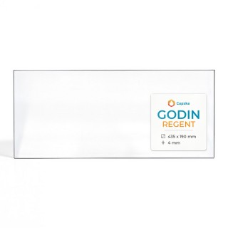Godin REGENT Glas - Rechteck Kaminglas für Kaminofen