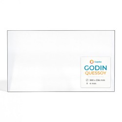 Godin QUESSOY Glass - Rectangular glass panel for wood burning stove