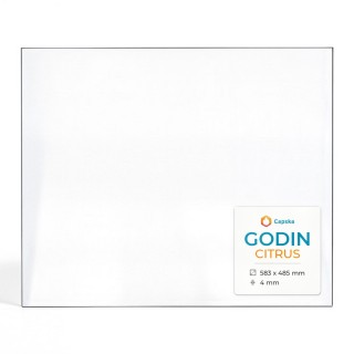 Godin CITRUS Glas - Rechteck Kaminglas für Kaminofen