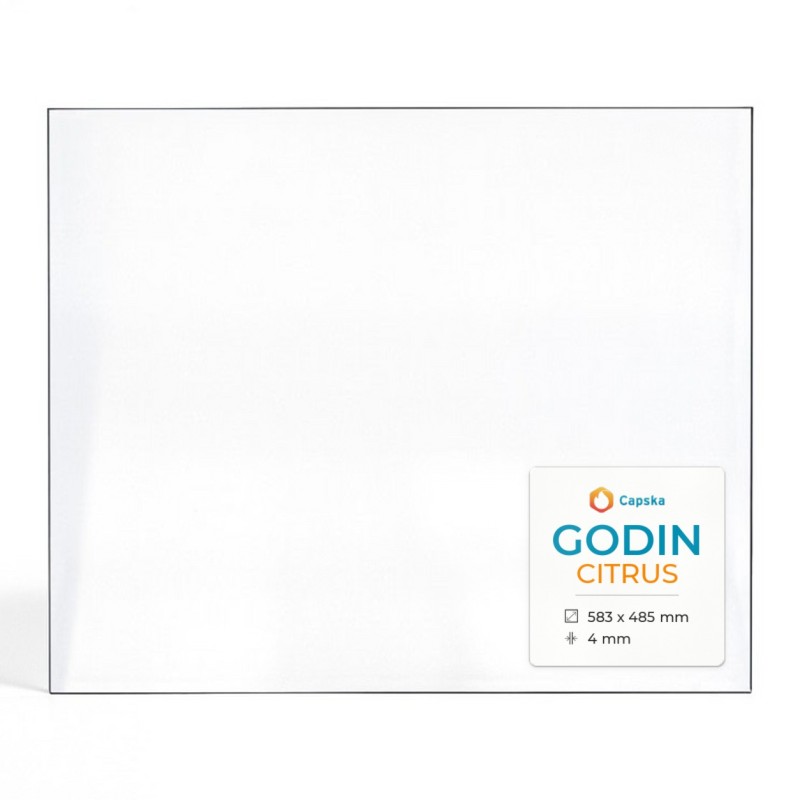 Godin CITRUS Glass - Rectangular Panel for Wood Burning Stove